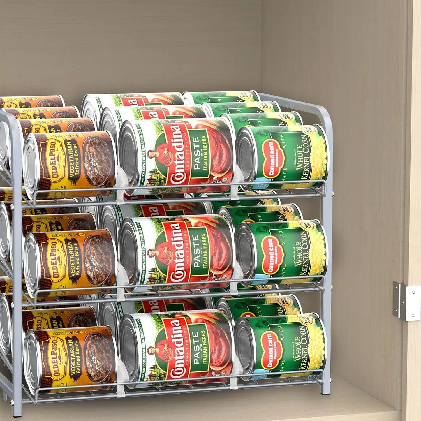Hign-concerned Can Dispenser Rack 2-Piece Pantry Organizer