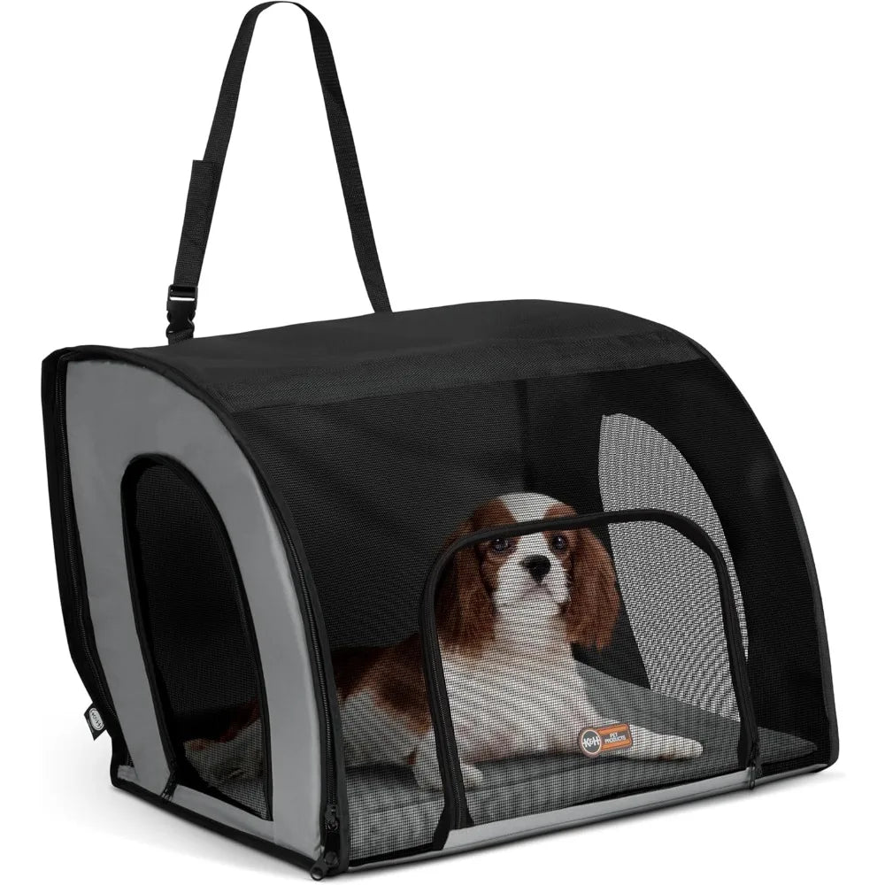 KH Pet Products Enclosed Dog Car Seat Travel Carrier