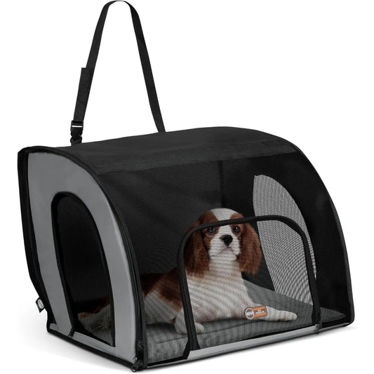 KH Pet Products Enclosed Dog Car Seat Travel Carrier