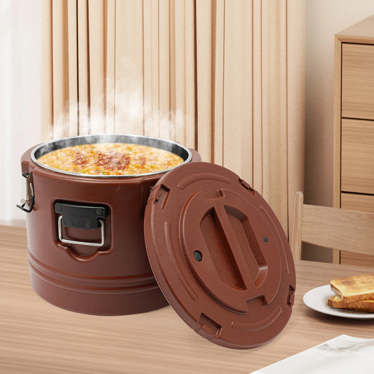 Brown Modern Insulated Stainless Steel Food Warmer Carrier