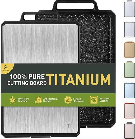 Titanium Cutting Board With Handle Non Toxic Chopping Block