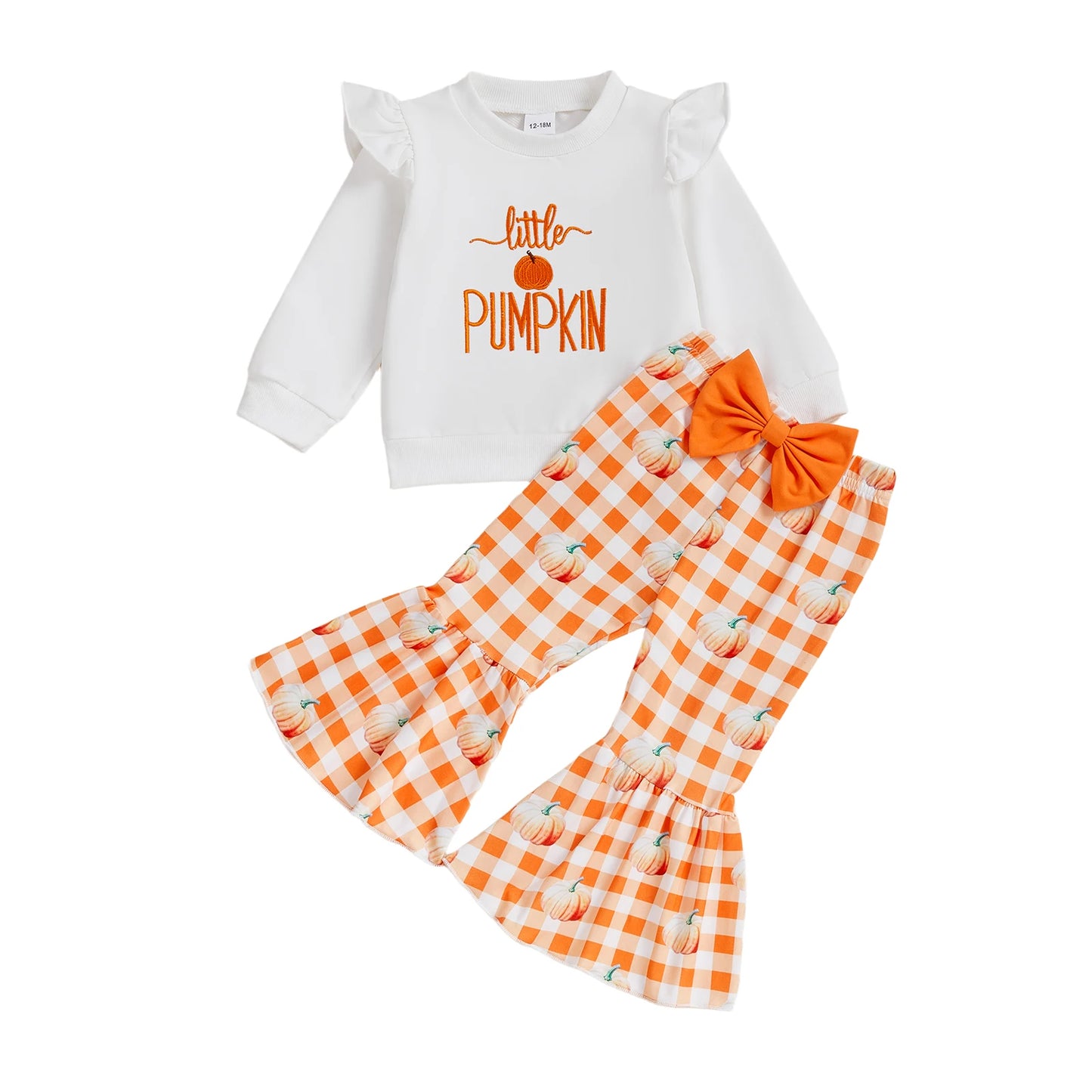 Toddler Halloween Costume Set Plaid Top And Flare Pants