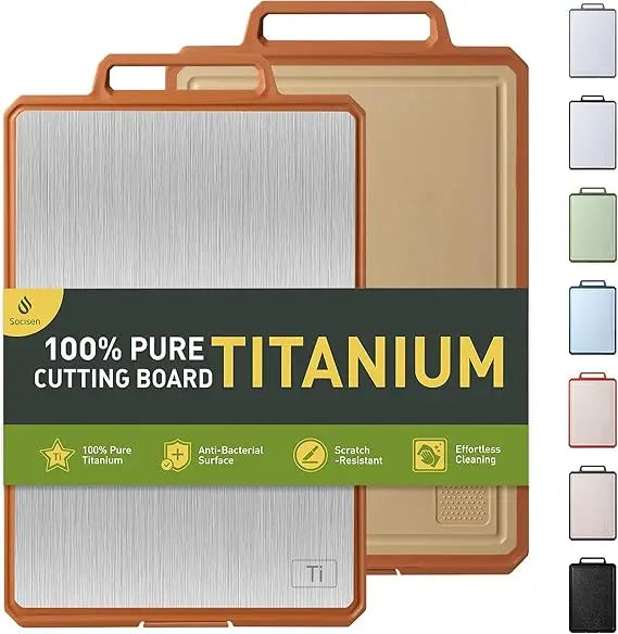 Titanium Cutting Board With Handle Non Toxic Chopping Block