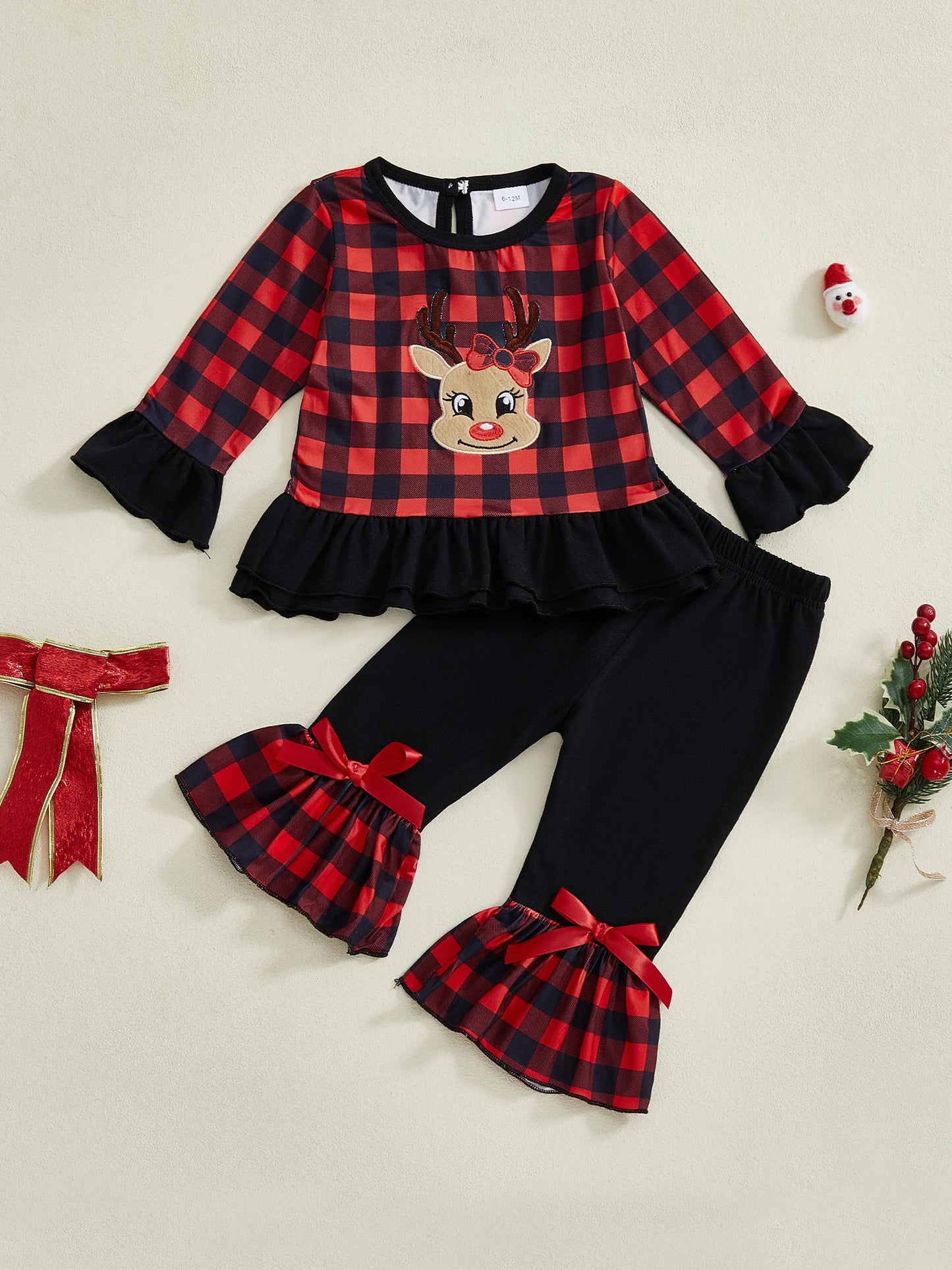 Guangdong Toddler Girl Christmas 2 Piece Outfits Set