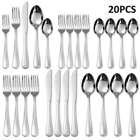Dinnerware Stainless Steel Flatware Set For Four