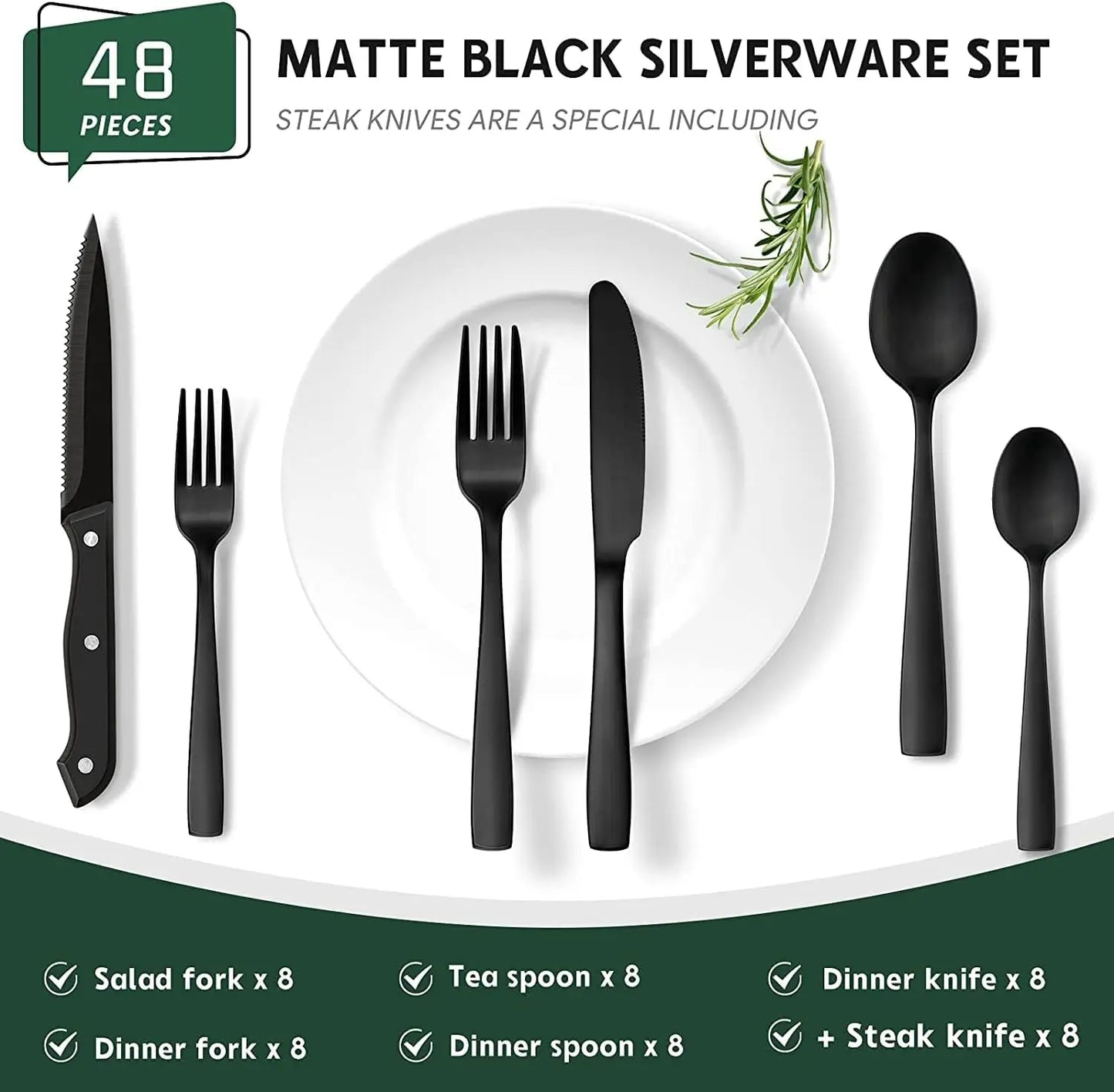 Stainless Steel Utensil Set for Elegant Dining Experience
