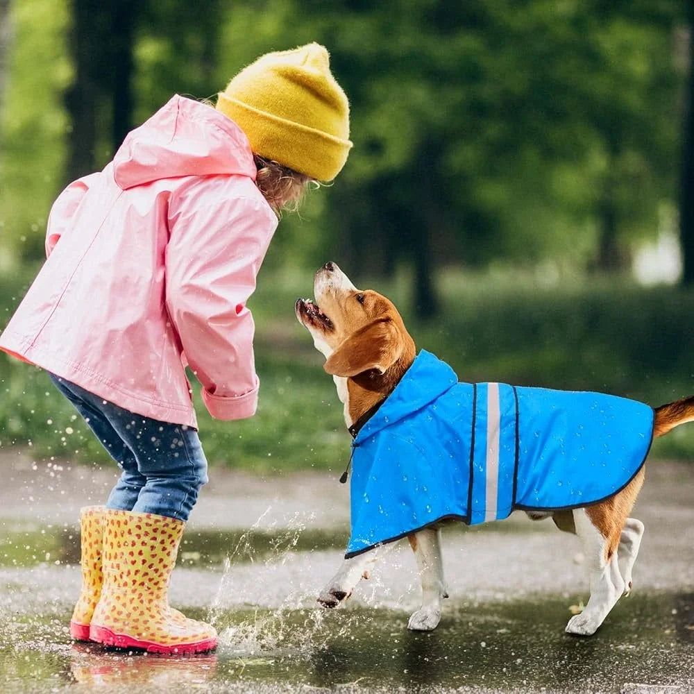 Hooded Waterproof Dog Raincoat for Outdoor Adventures