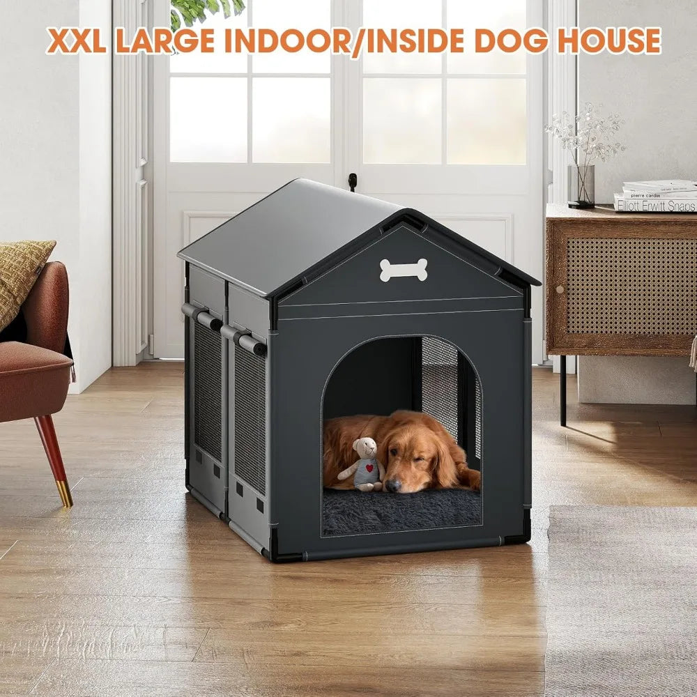 Indoor Dog House With Frame Waterproof Pet Bed For Dogs