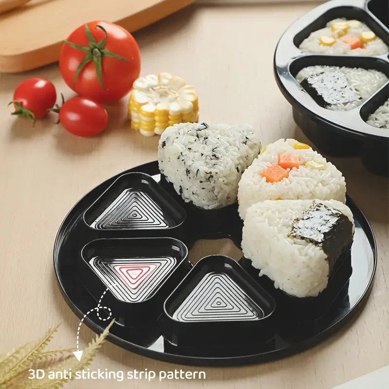 Six In One Triangle Sushi Mold Kit For Bento Lunchbox