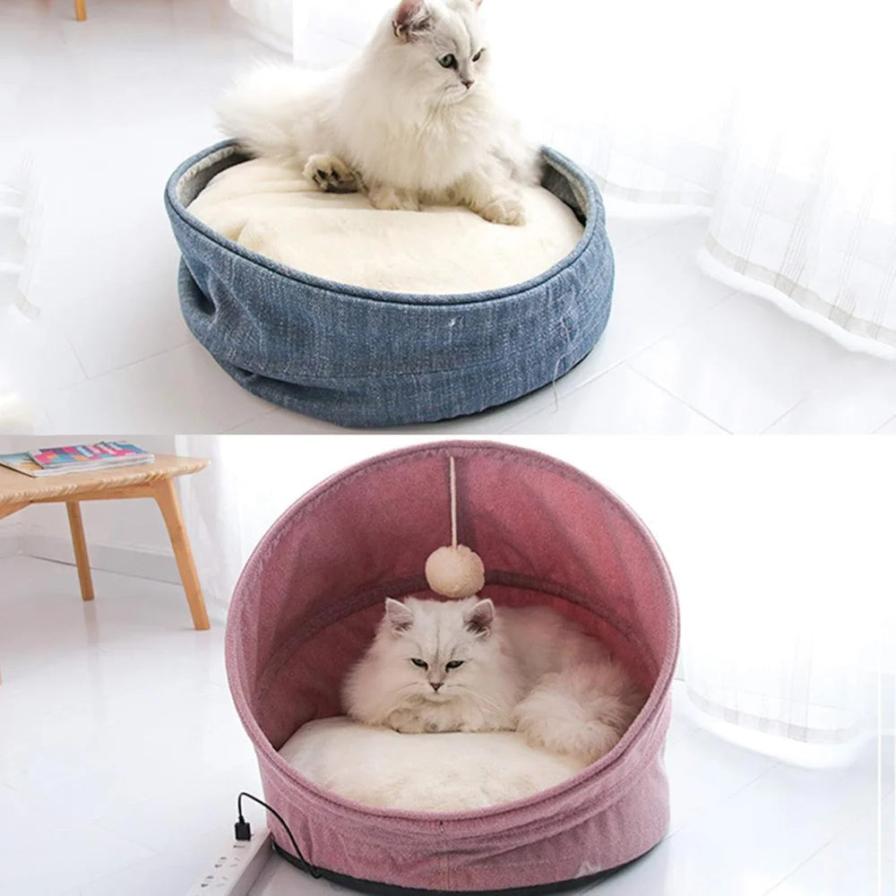 Heated Cat Bed Warm Pet Heating Pad For Indoor Cats