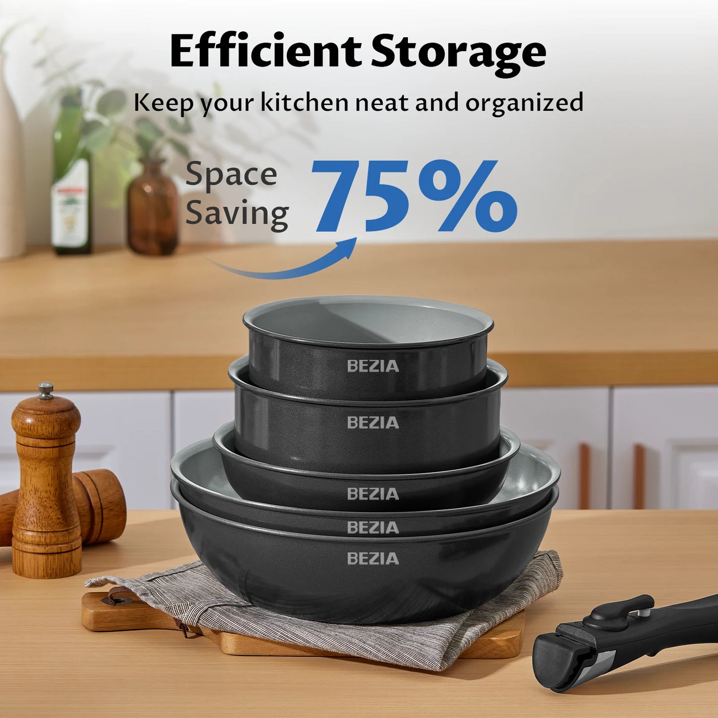Feature Induction Cookware Set 13pc Detachable Handles