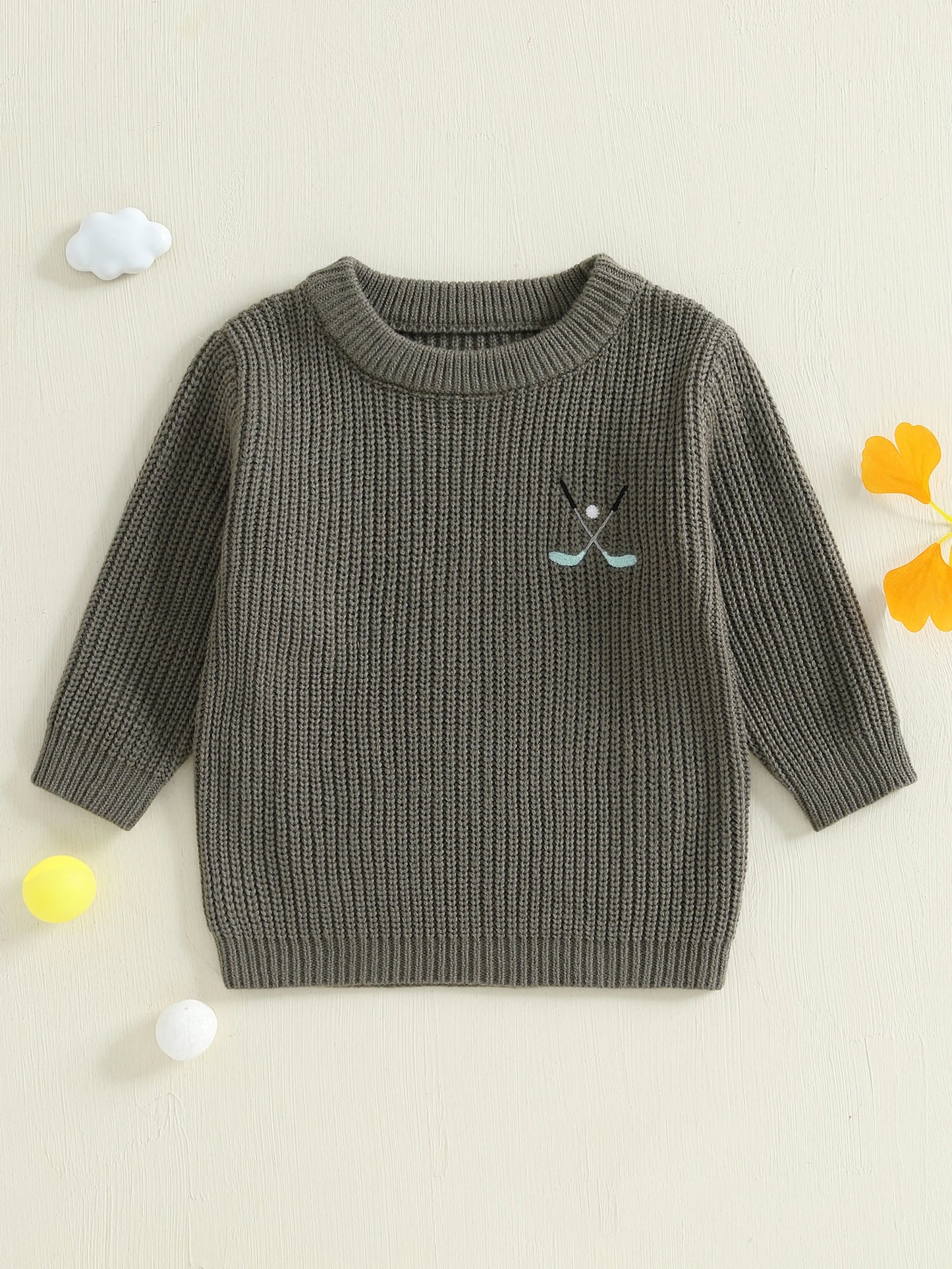 Toddler Boy Winter Cable Knit V Neck Pullover Sweater