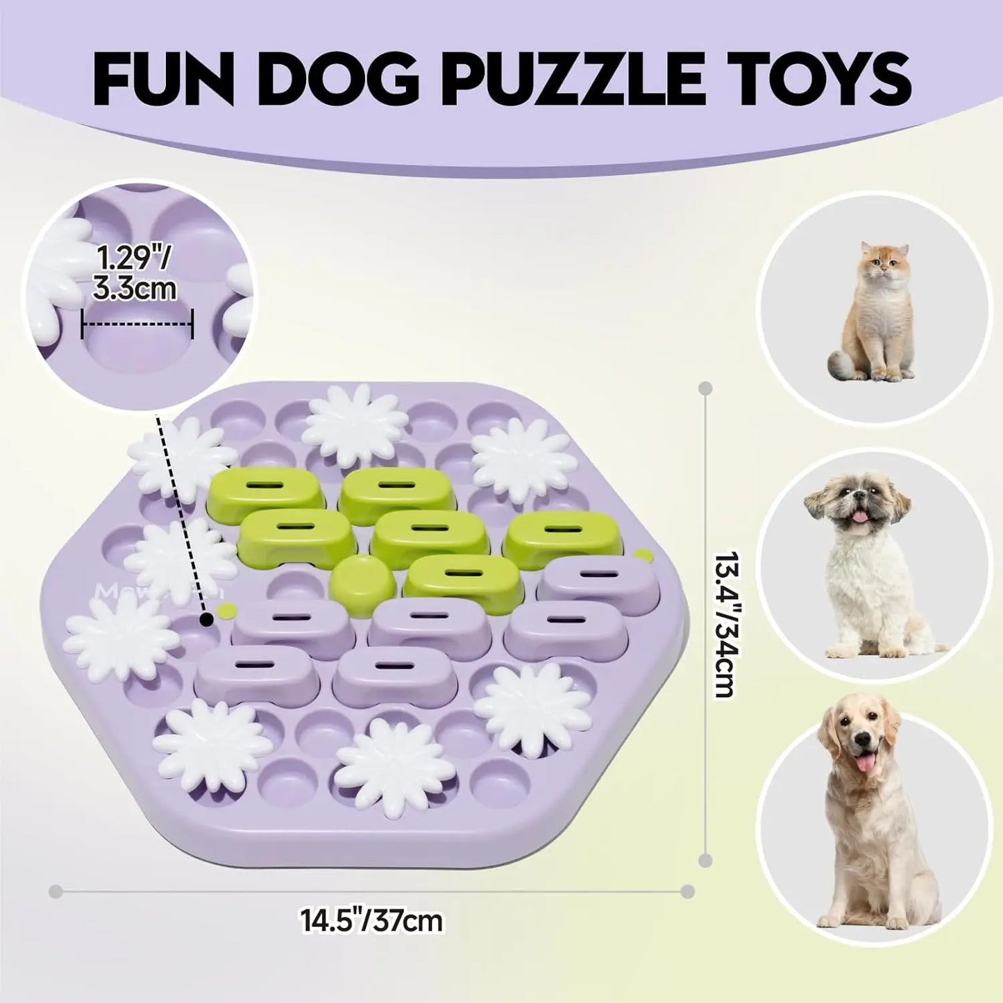 MEWOOFUN Level 4 Dog Puzzle Toy Enrichment IQ Training