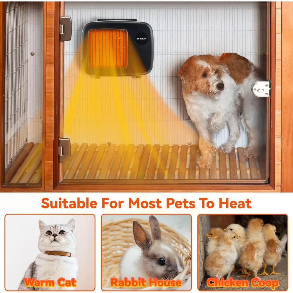 Dog House Heater With Thermostat And Overheat Protection