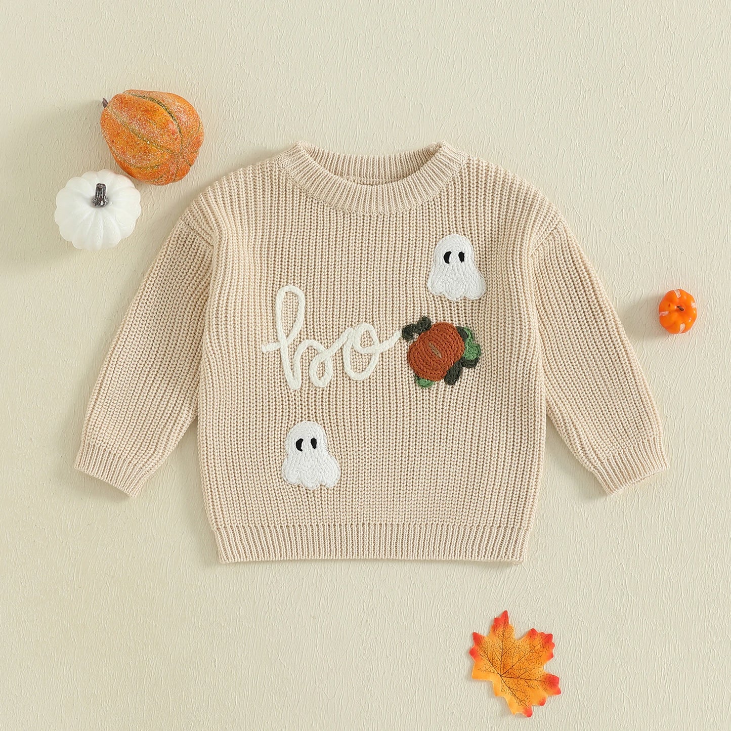 Emmababy Pumpkin Patch Knit Sweater Cozy Baby Boy Girl