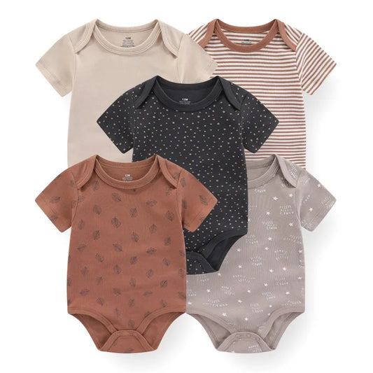 Kiddiezoom Cartoon Baby Bodysuits 100 Percent Cotton